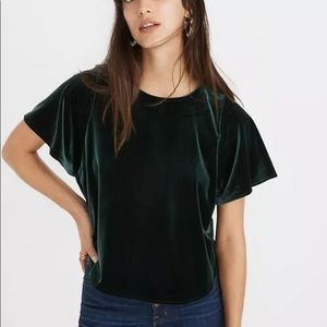 Madewell velvet top XXS
